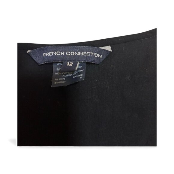 French Connection Black Sheer Casual Dress - Picture 2 of 6